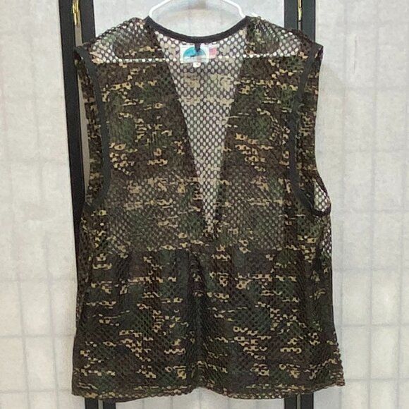 Gary Nesse Mesh Camouflage Hunt Shoot Rifle Pad Shoulder Fish Outdoor Vest USA L - Picture 6 of 12
